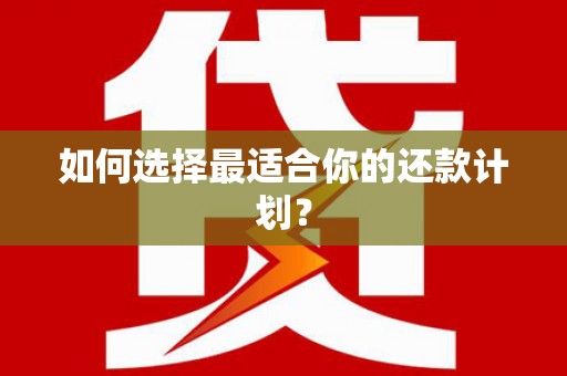 凤翔如何选择最适合你的还款计划？